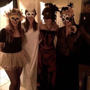 Gorgeous burgundy and black Masquerade ball Halloween costume!